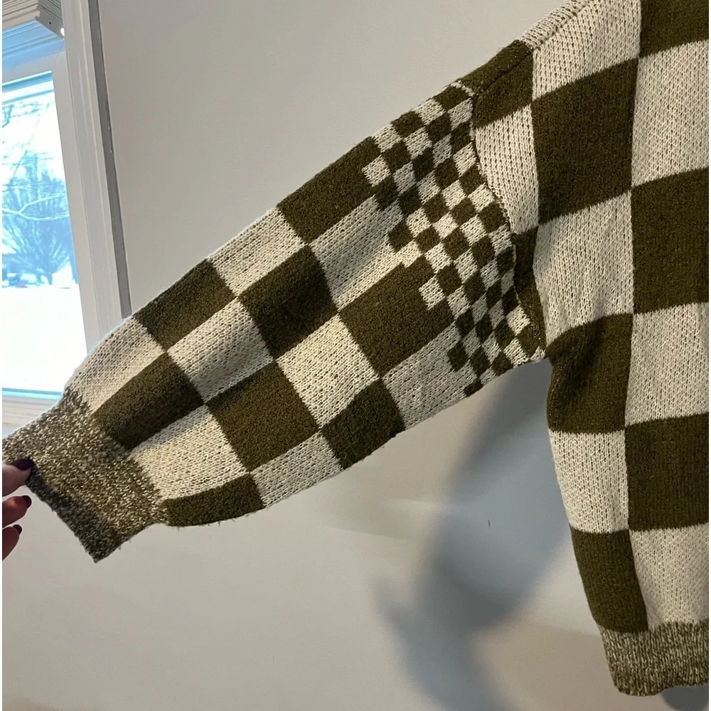 Checkered cardigan - Picture 4 of 11